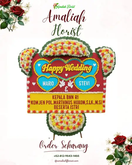 Papan Bunga Pernikahan Bagansinembah